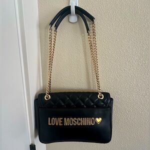 Love Moschino Quilted Faux Leather Shoulder Bag